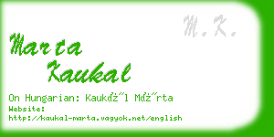 marta kaukal business card